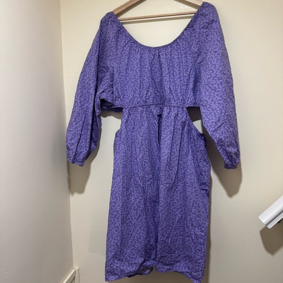 Women’s NWT No Boundaries Purple Floral Cut Out Sides Party Summer Dress Size 3X - Picture 12 of 16